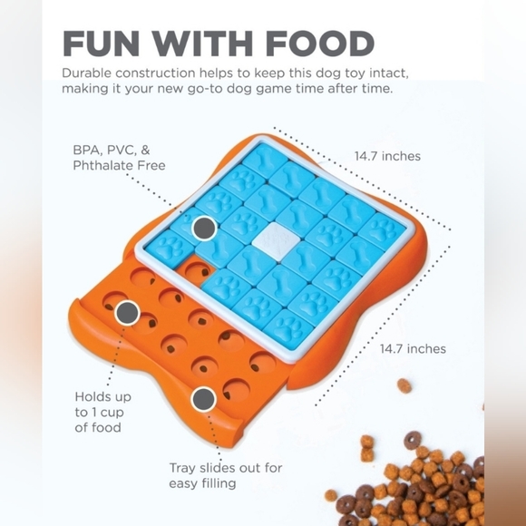 Nina Ottosen Challenge Slider Interactive Treat Puzzle Dog Toy by Outward Hound - Picture 5 of 12